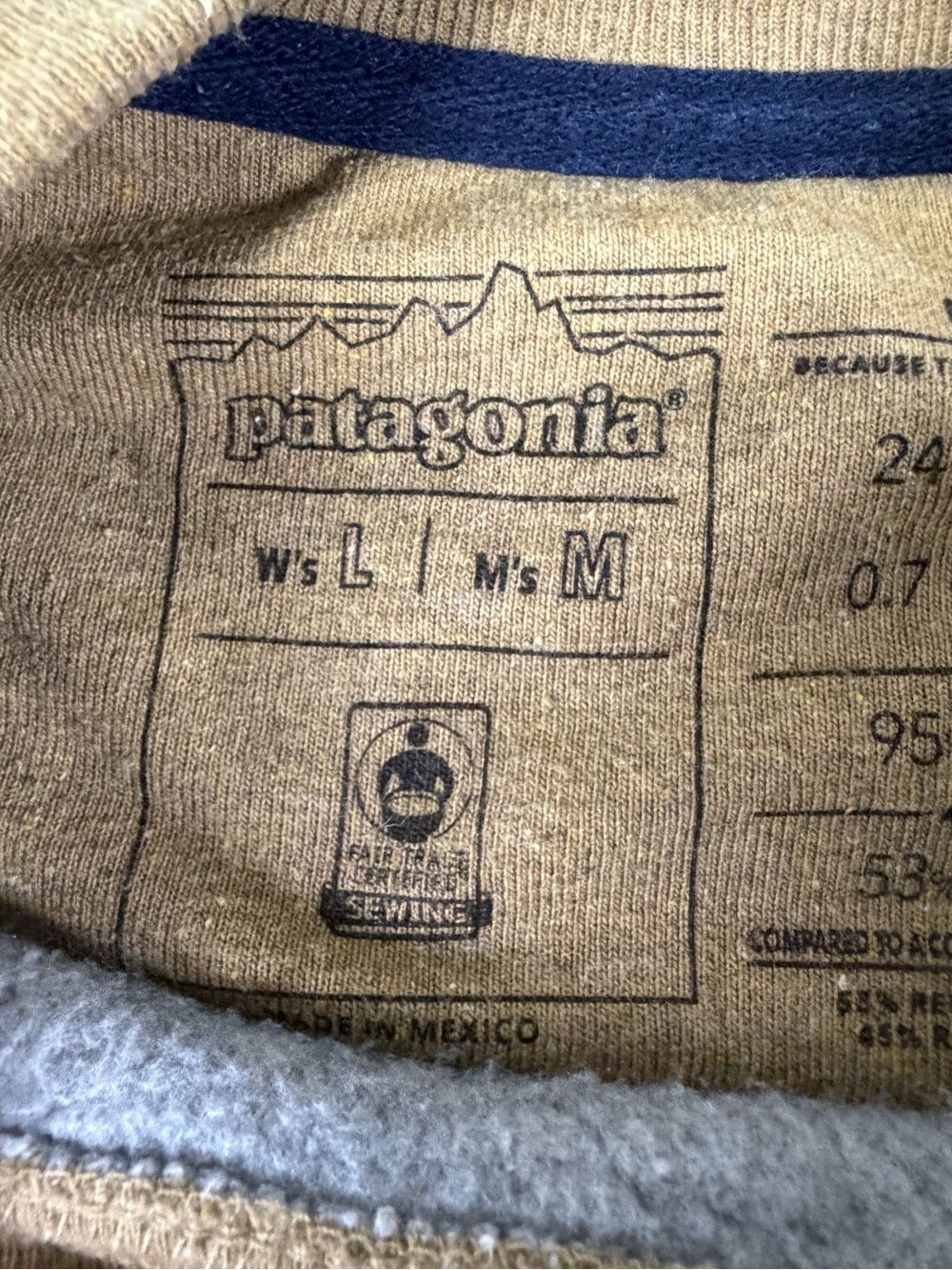 Patagonia Olive Brown Crewneck Sweatshirt - Picture 3 of 4